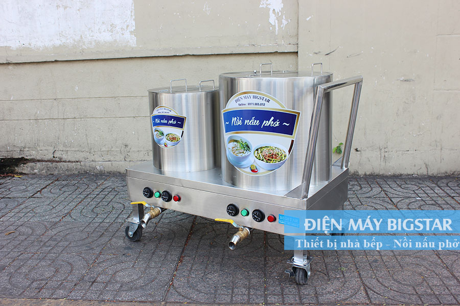 Nồi nấu phở điện 30-70L có bánh xe 18 Noi dien nau pho8 30 70L co banh